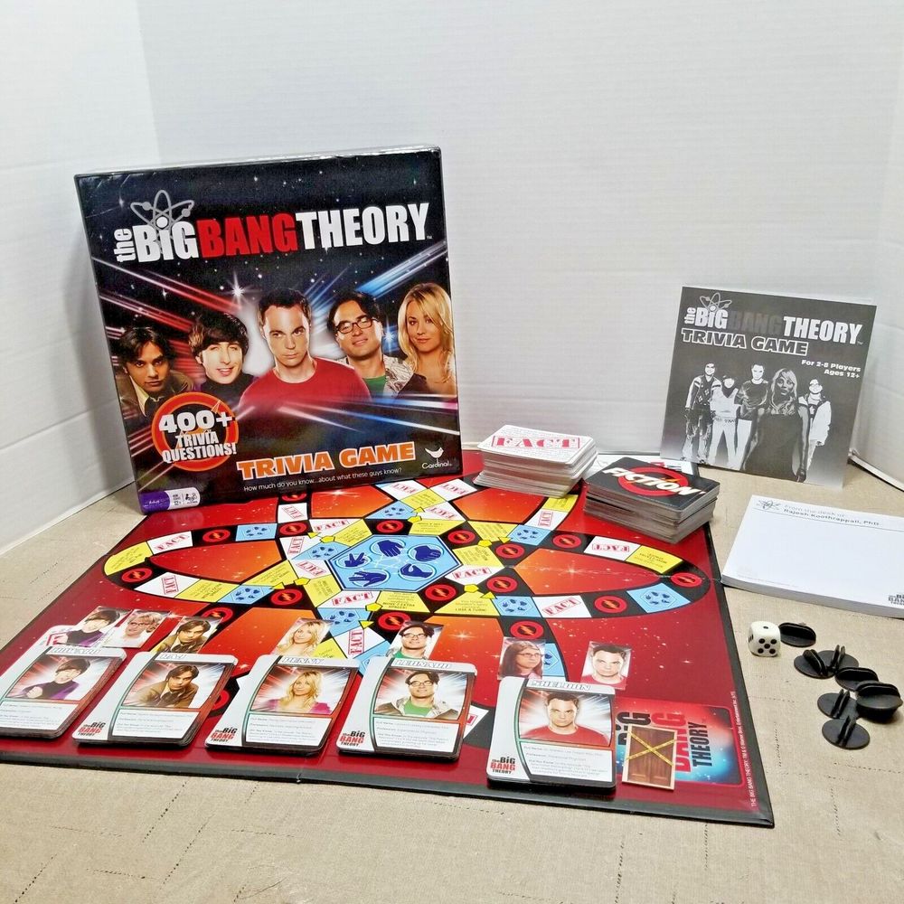 The BIG BANG THEORY Fact or Fiction Trivia Board Game 100% Complete Cardinal